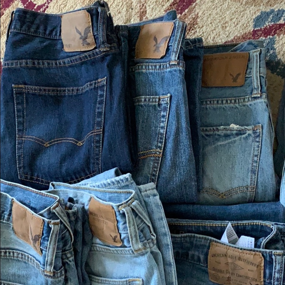 American Eagle And Hollister Blue Jeans